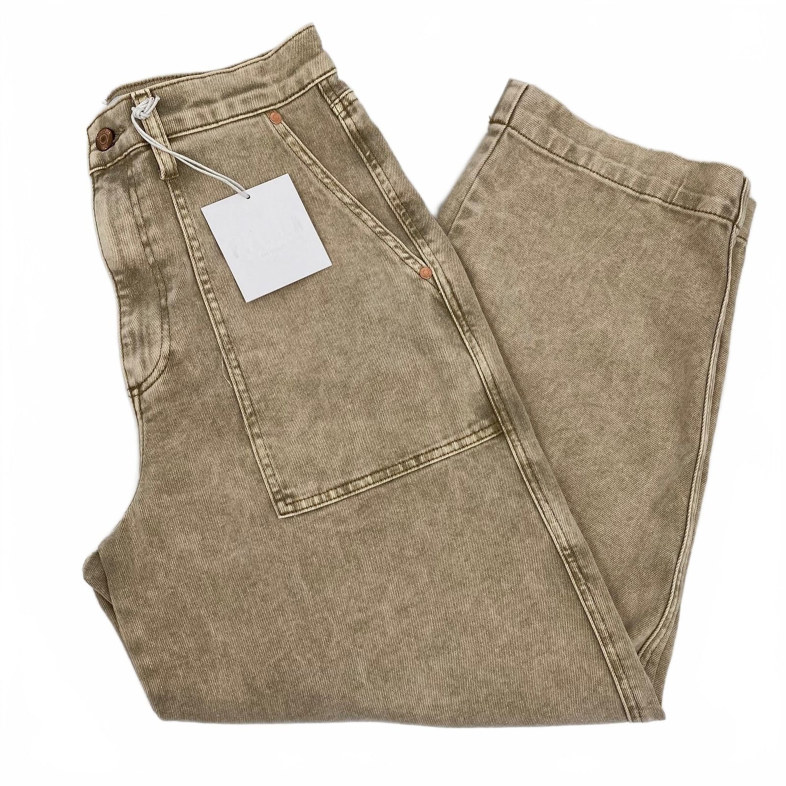 Pistola Tan Turner High Rise Barrel Leg Jeans