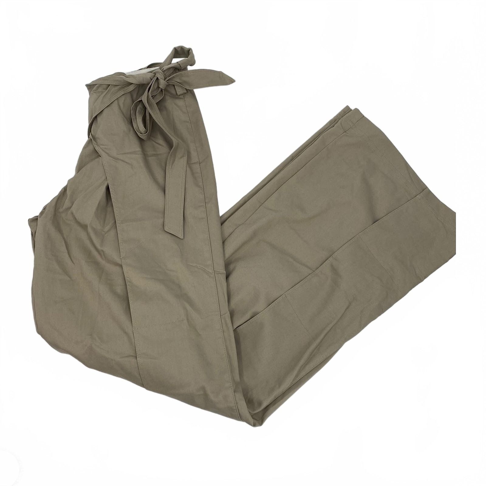 Nike Beige Wide Leg Pants Belted Wrap