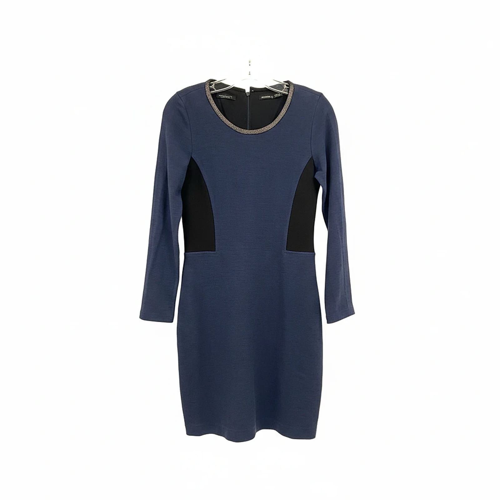 Scotch & Soda Black/Blue Midi Dress