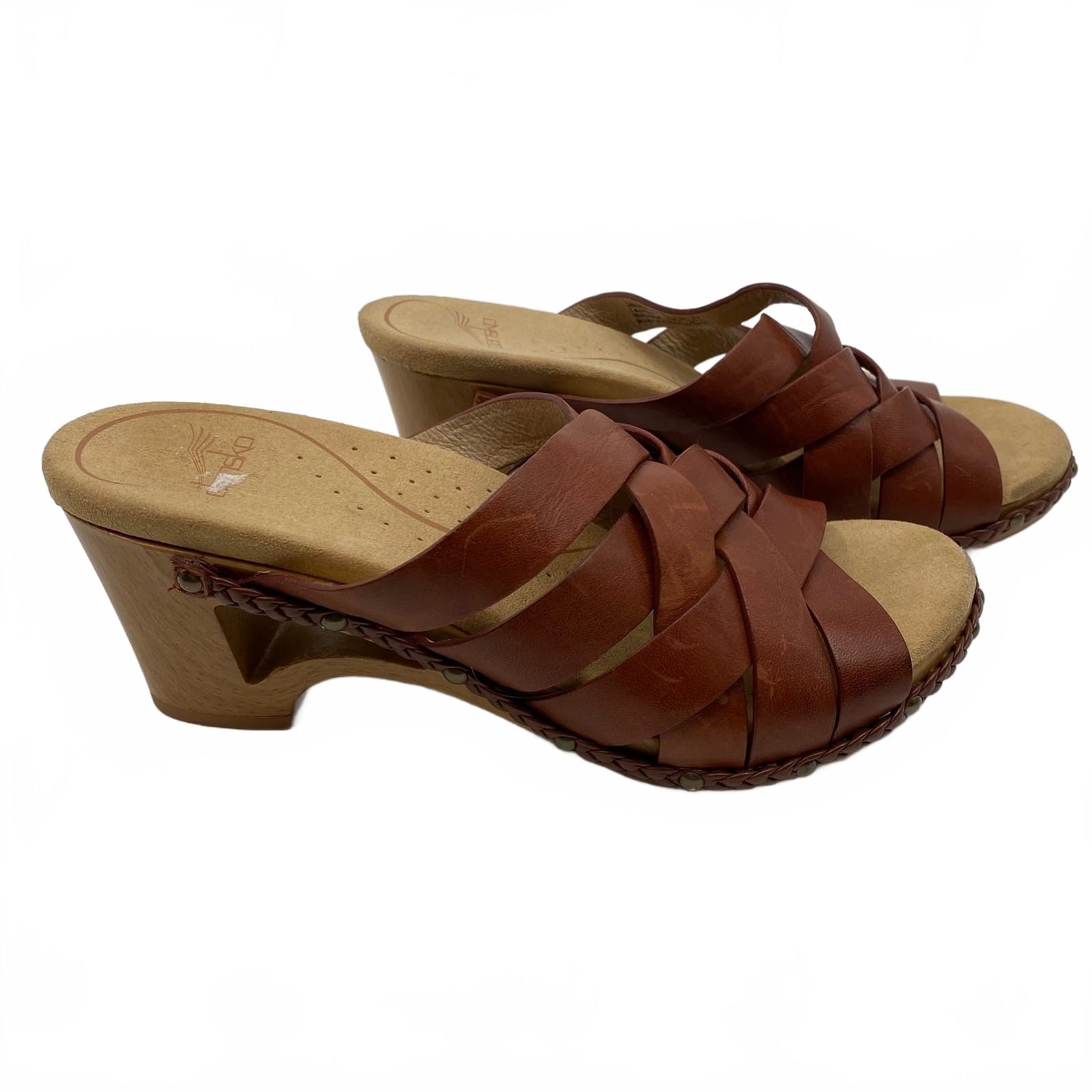 Dansko Tan Beige Slip-On Sandals
