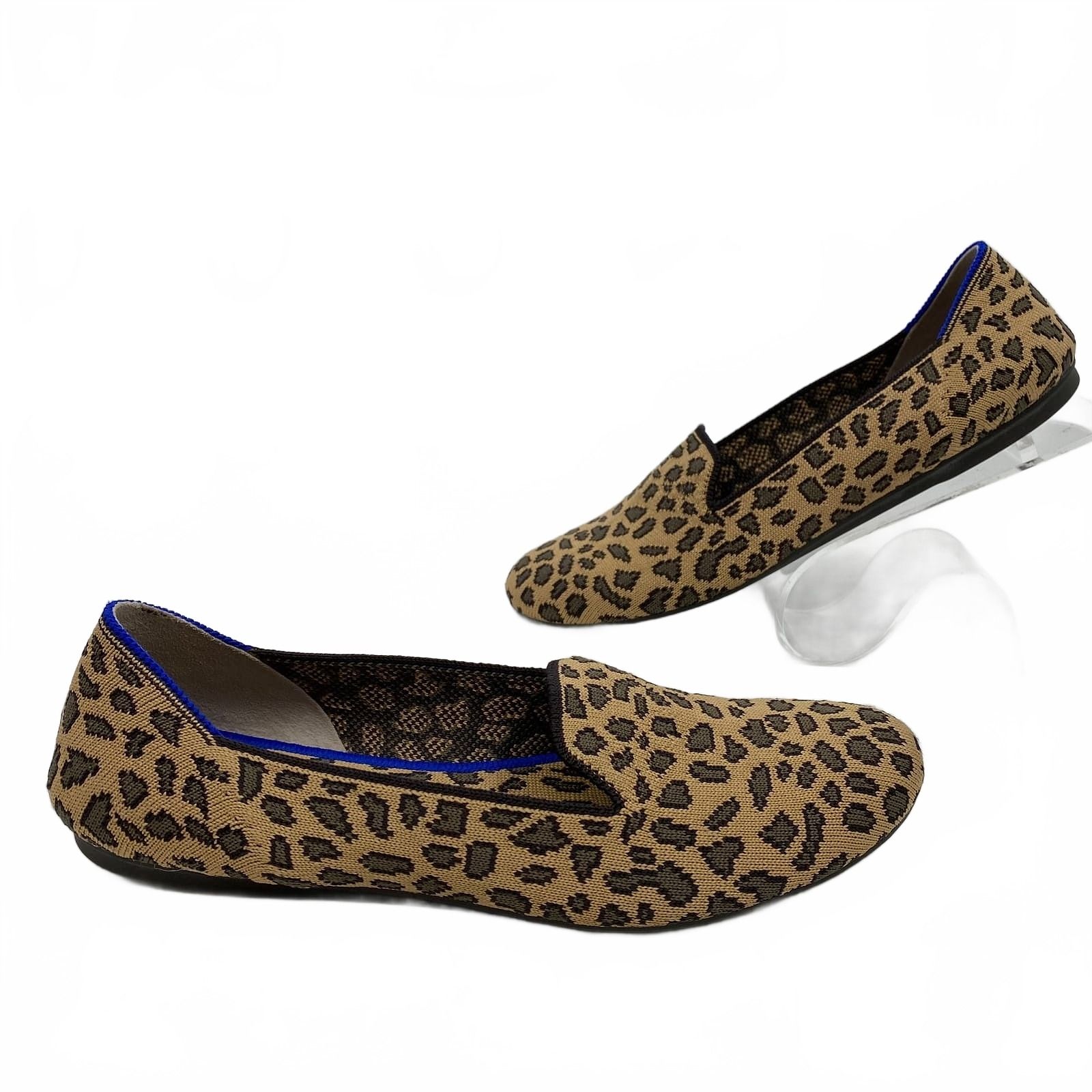 Rothy's Tan/Black Animal Print Flats