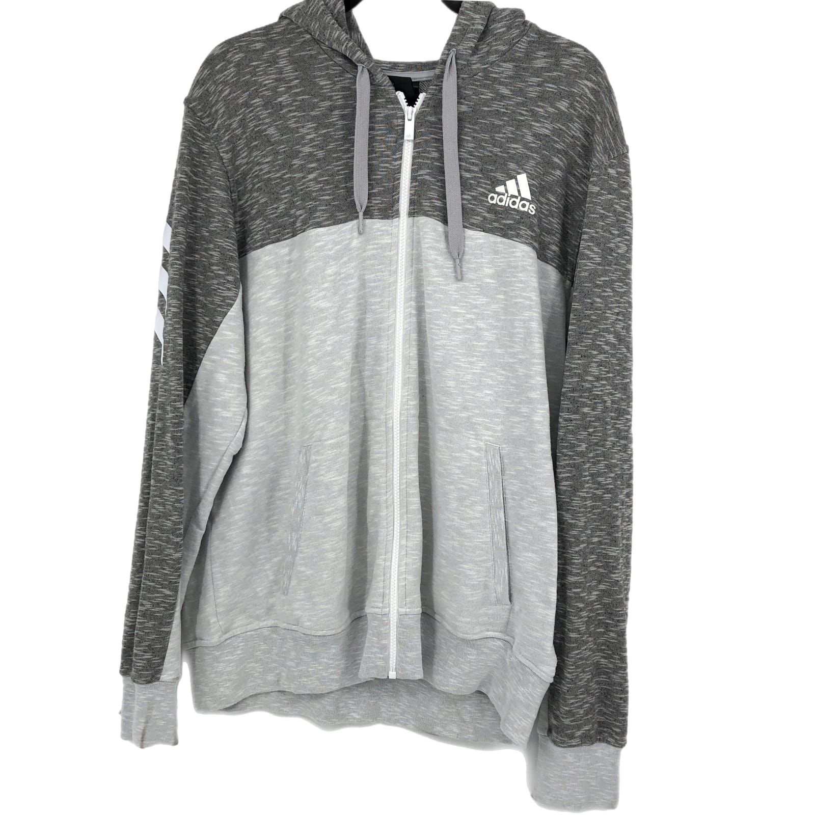 adidas Gray White Classic Lightweight Jacket