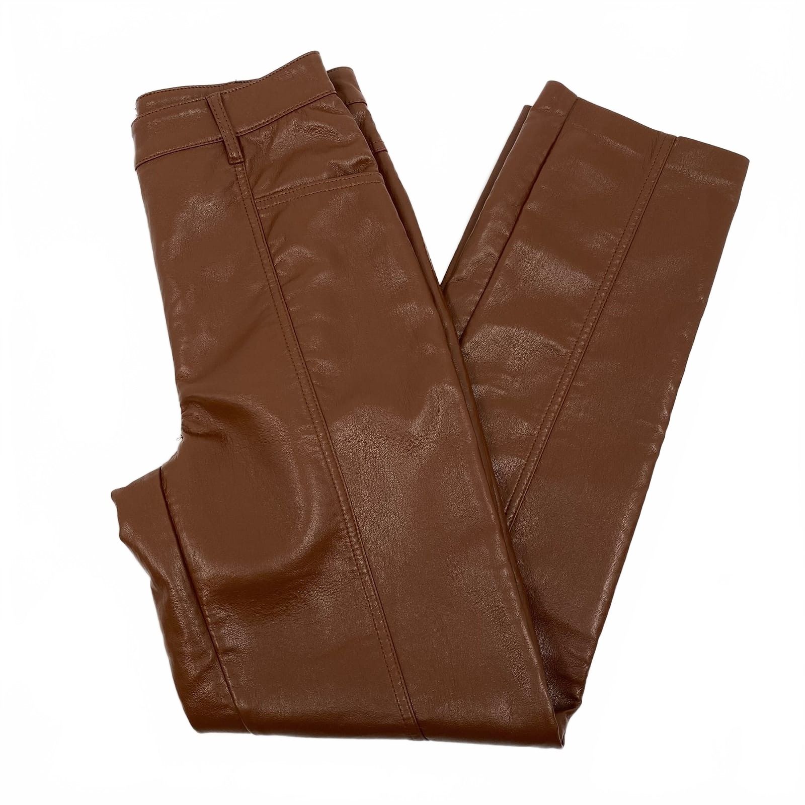 Wilfred Brown Faux Leather Pants