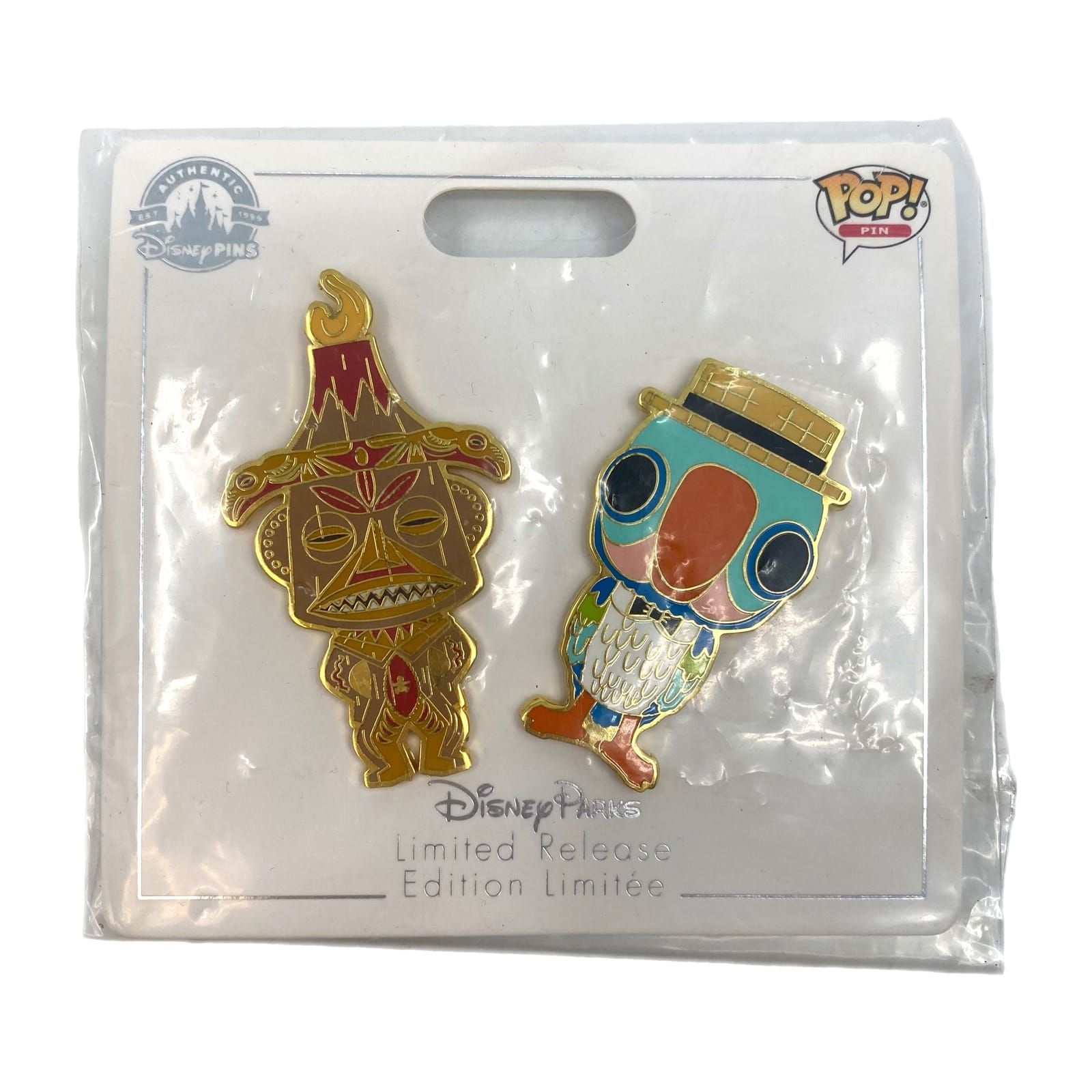 Disney Gold Limited Release Collectible Tiki Room Pop Pin Set