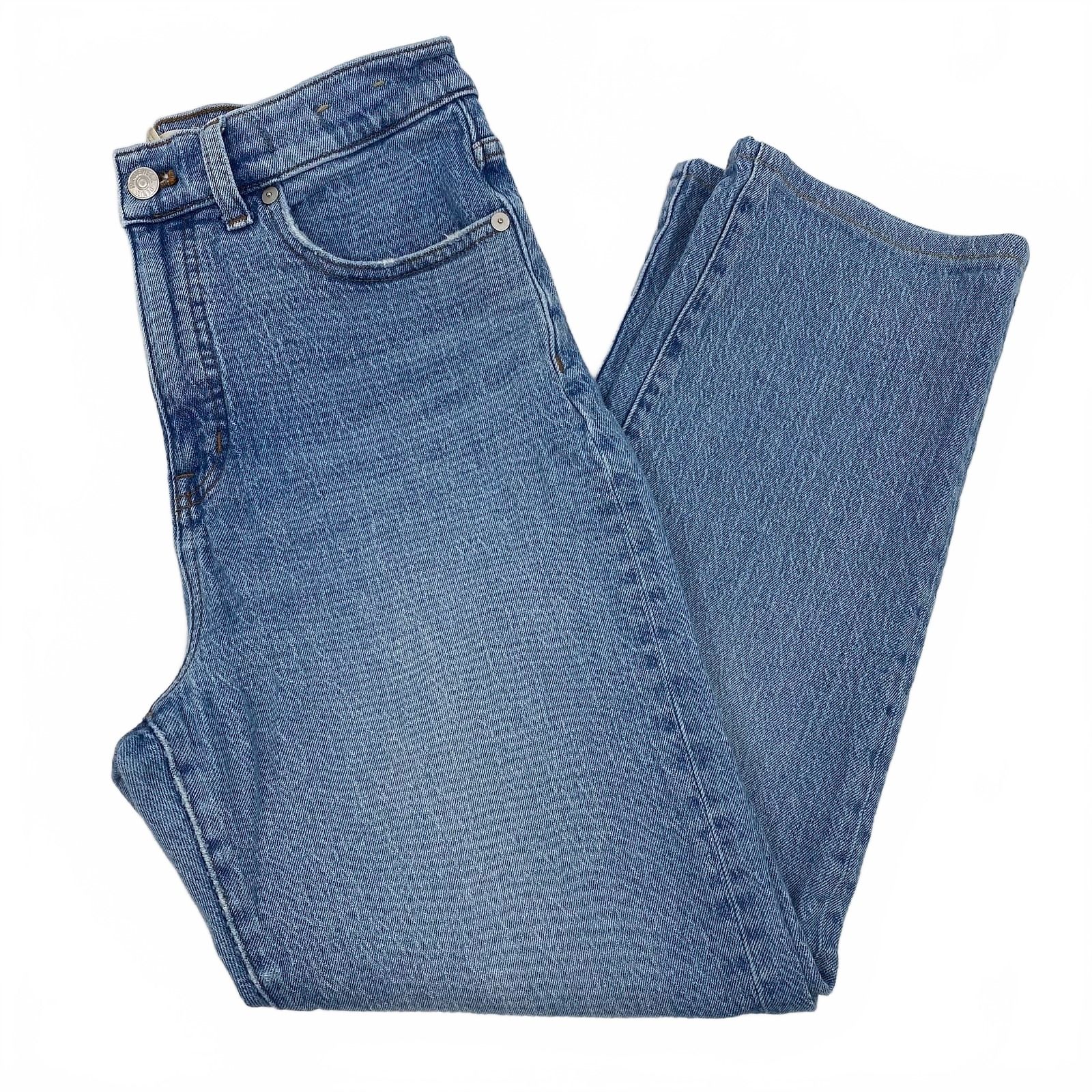 Madewell Blue Straight Leg Jeans Light Wash 90s