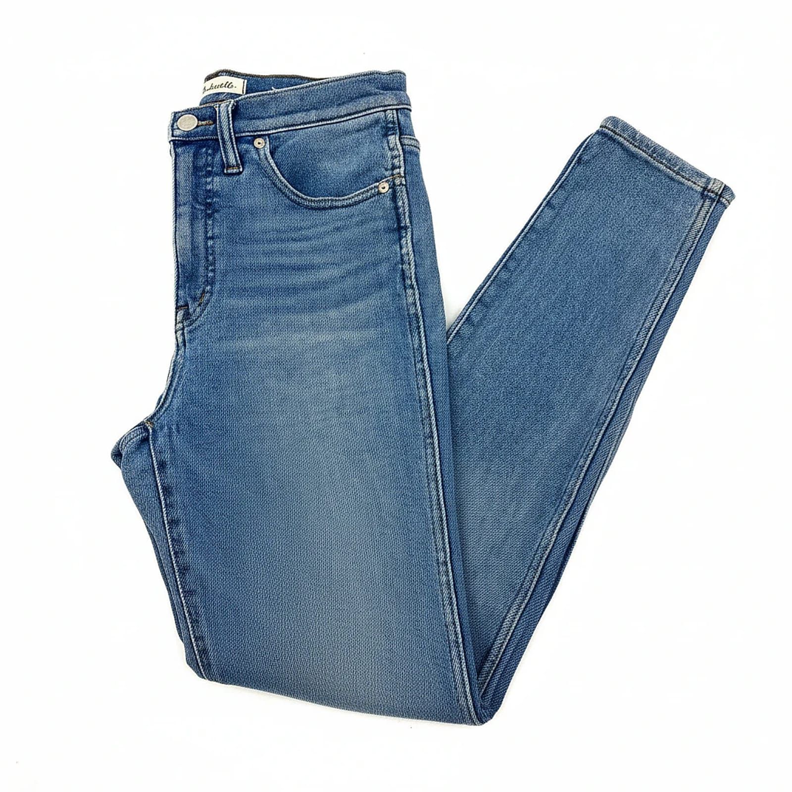 Madewell Blue Cotton Blend Skinny Jeans