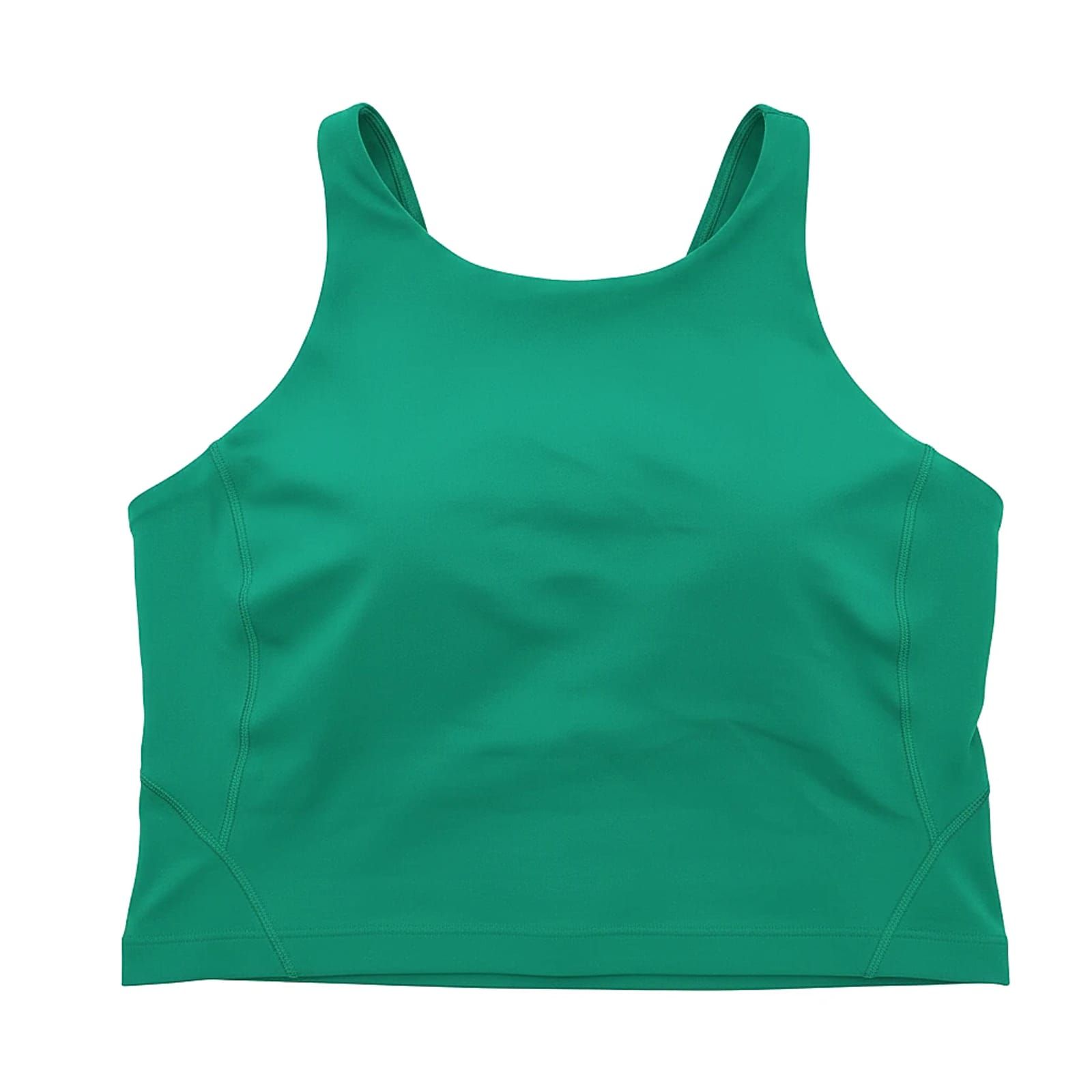 Lululemon Green Padded Cropped Athletic Tank Top