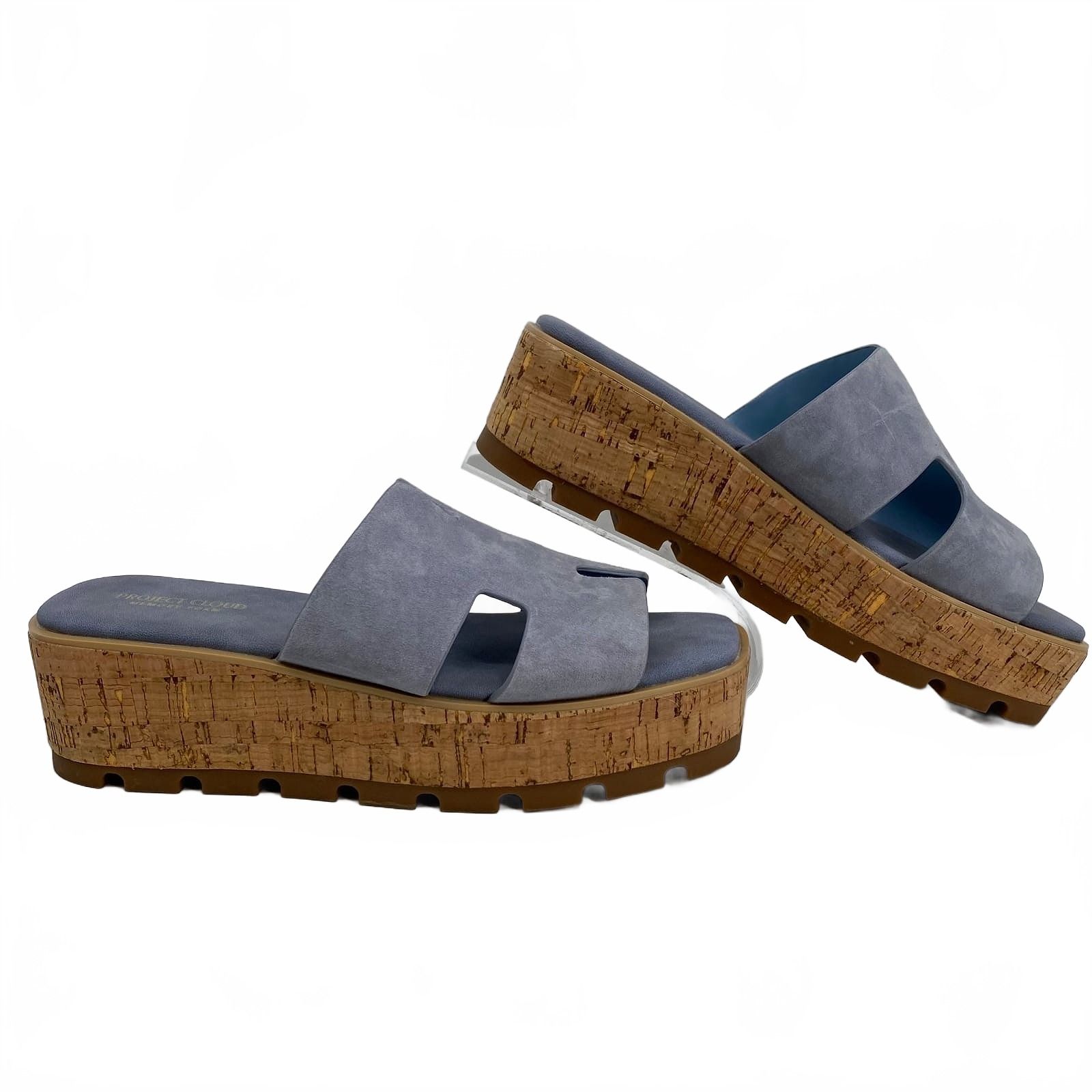 Project Cloud Blue Mila Platform Sandals
