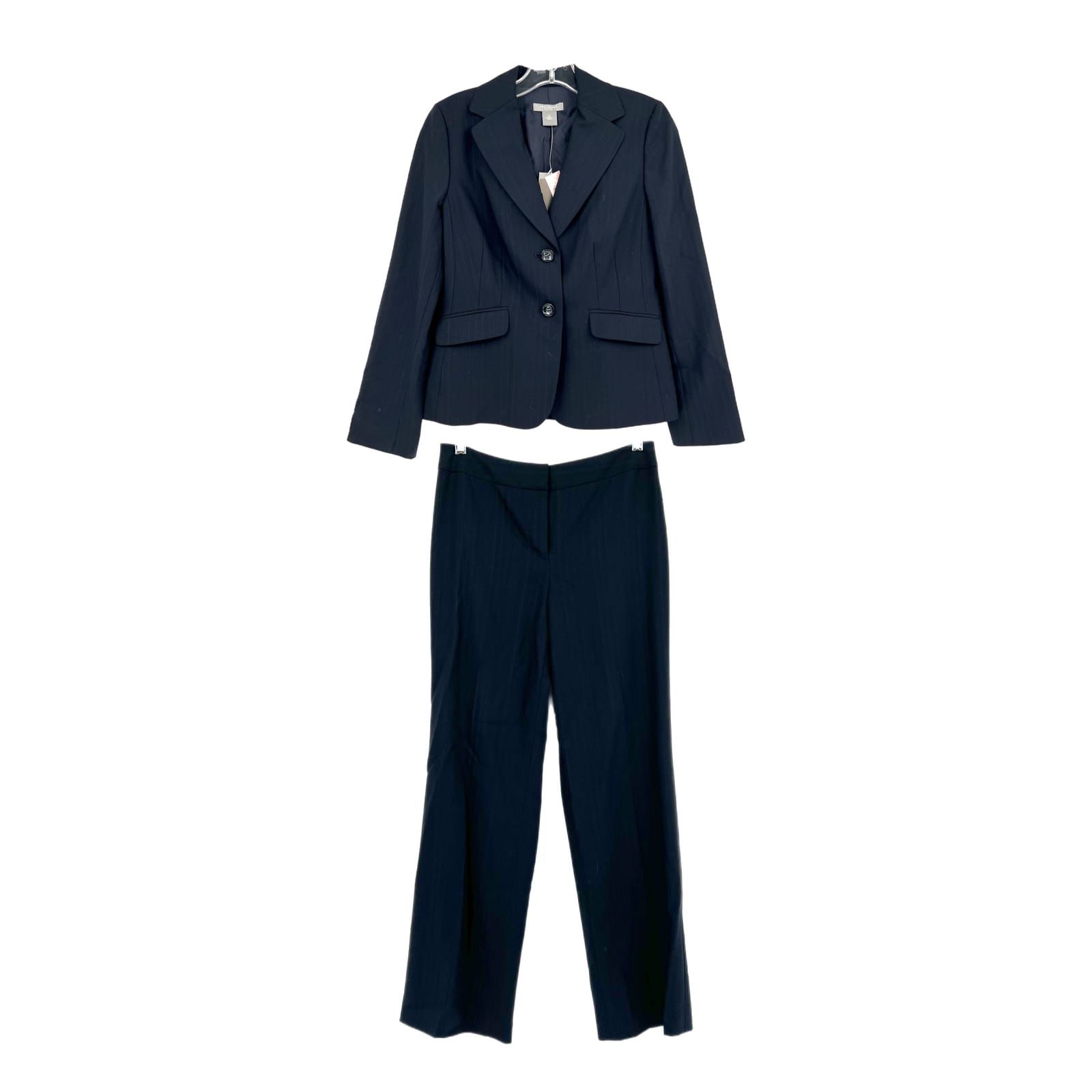 Ann Taylor Blue 100% Wool Jacket & Suit Set