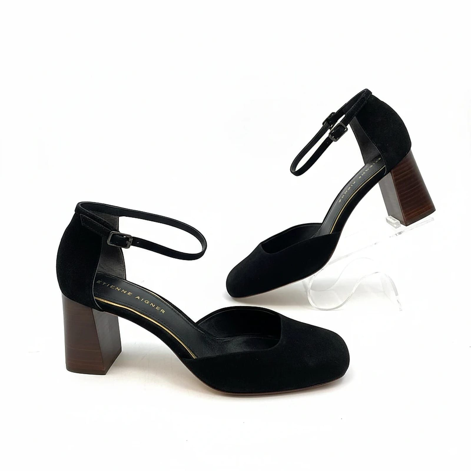 Etienne Aigner Black Suede Pumps 8