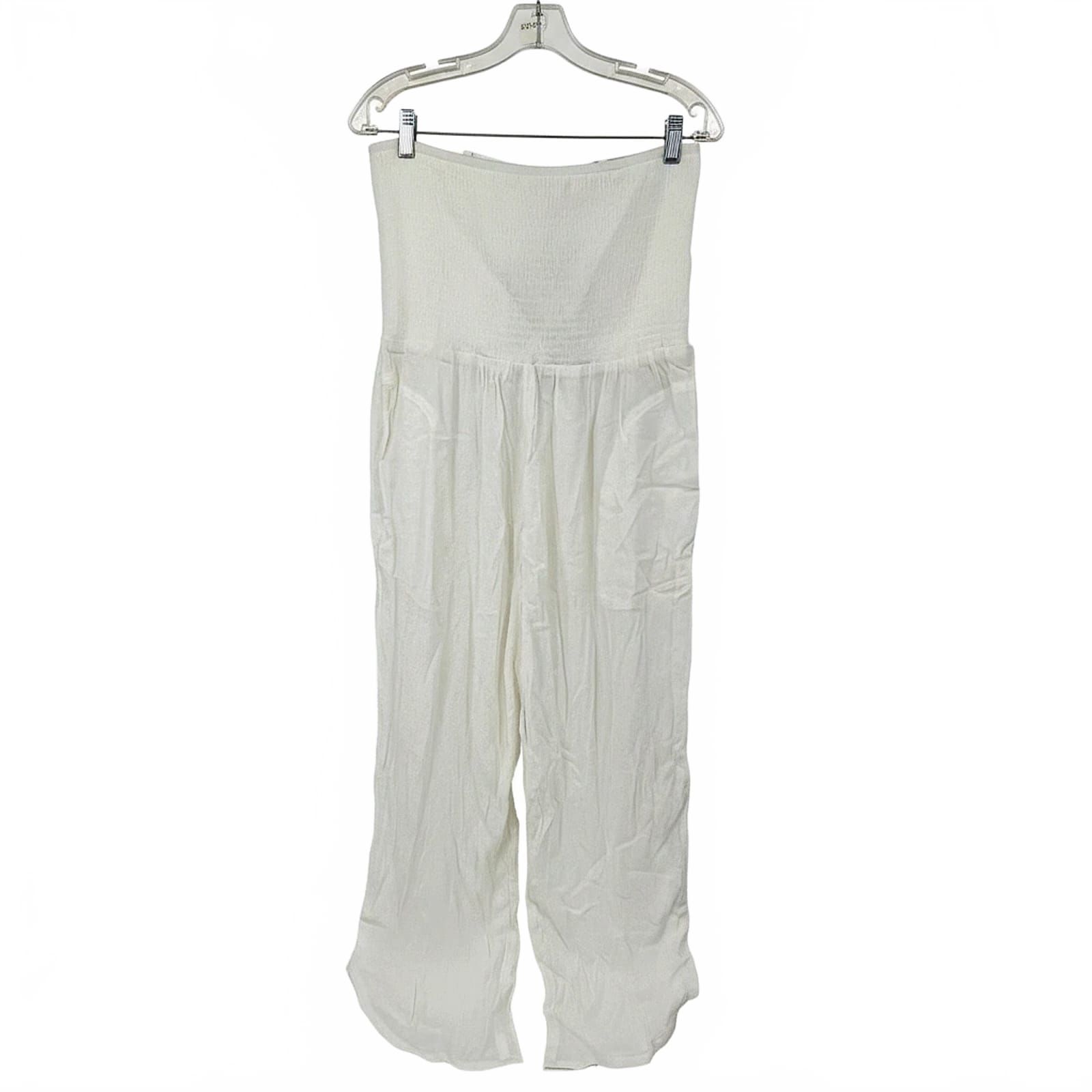 Prana White Tencel Jumpsuit