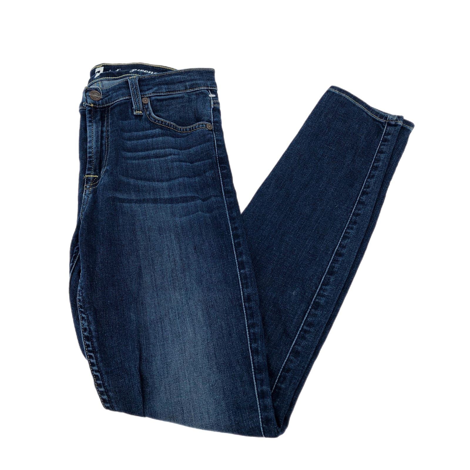 7 For All Mankind Blue Skinny Jeans