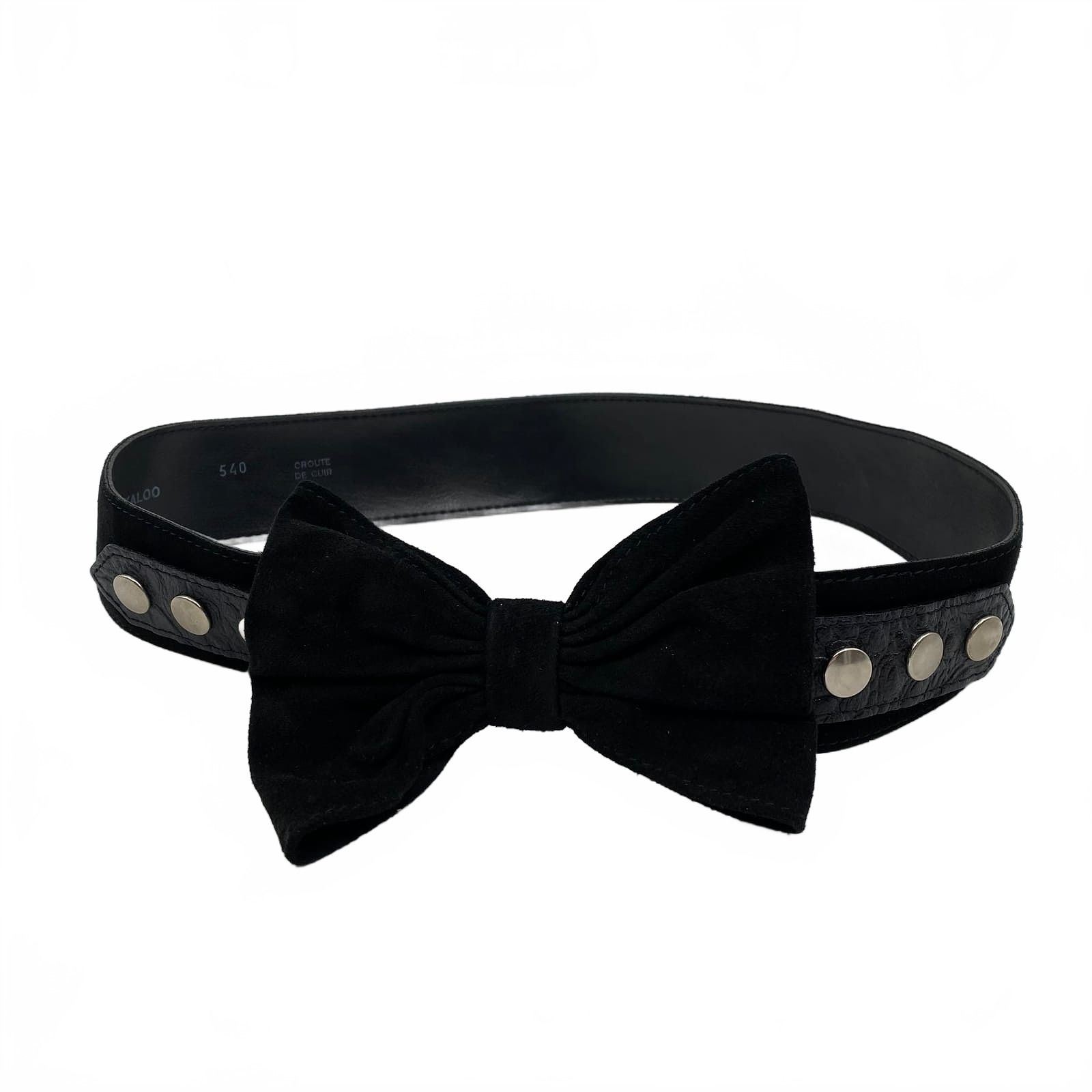 Bekaloo Black Suede Belt with Bow