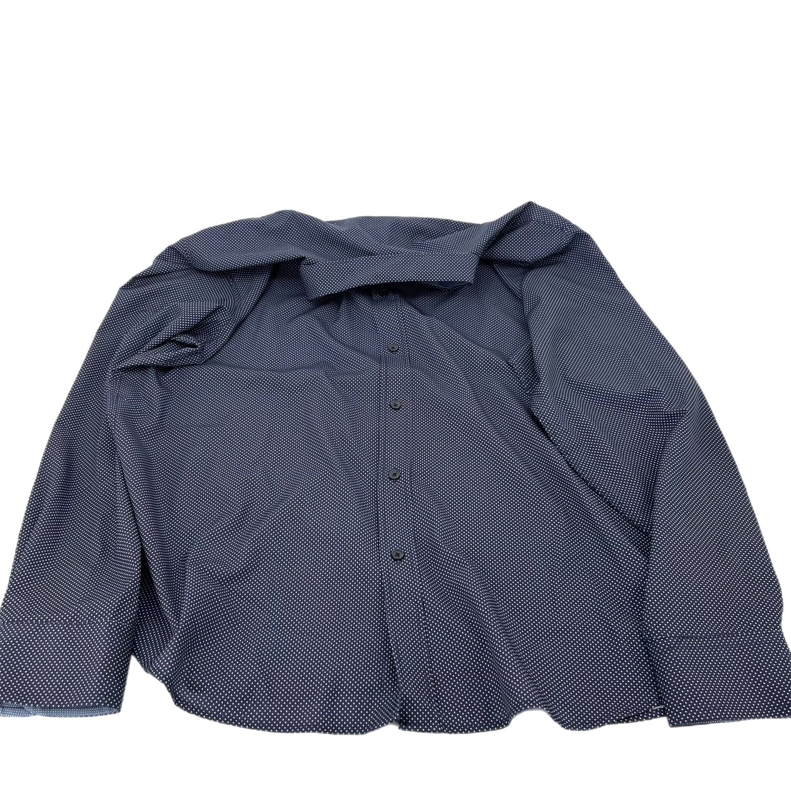 Jos. A. Bank Blue/White Polka Dot Button-Up Shirt