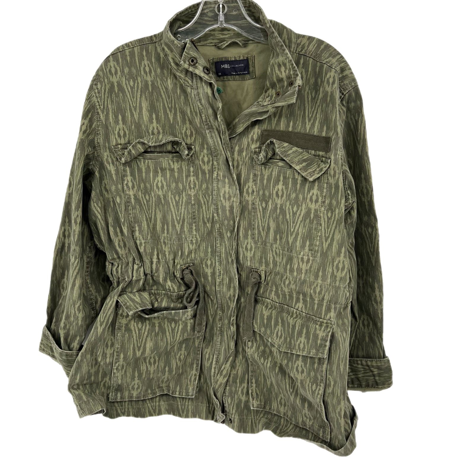 M&S Green Cotton Utility Jacket