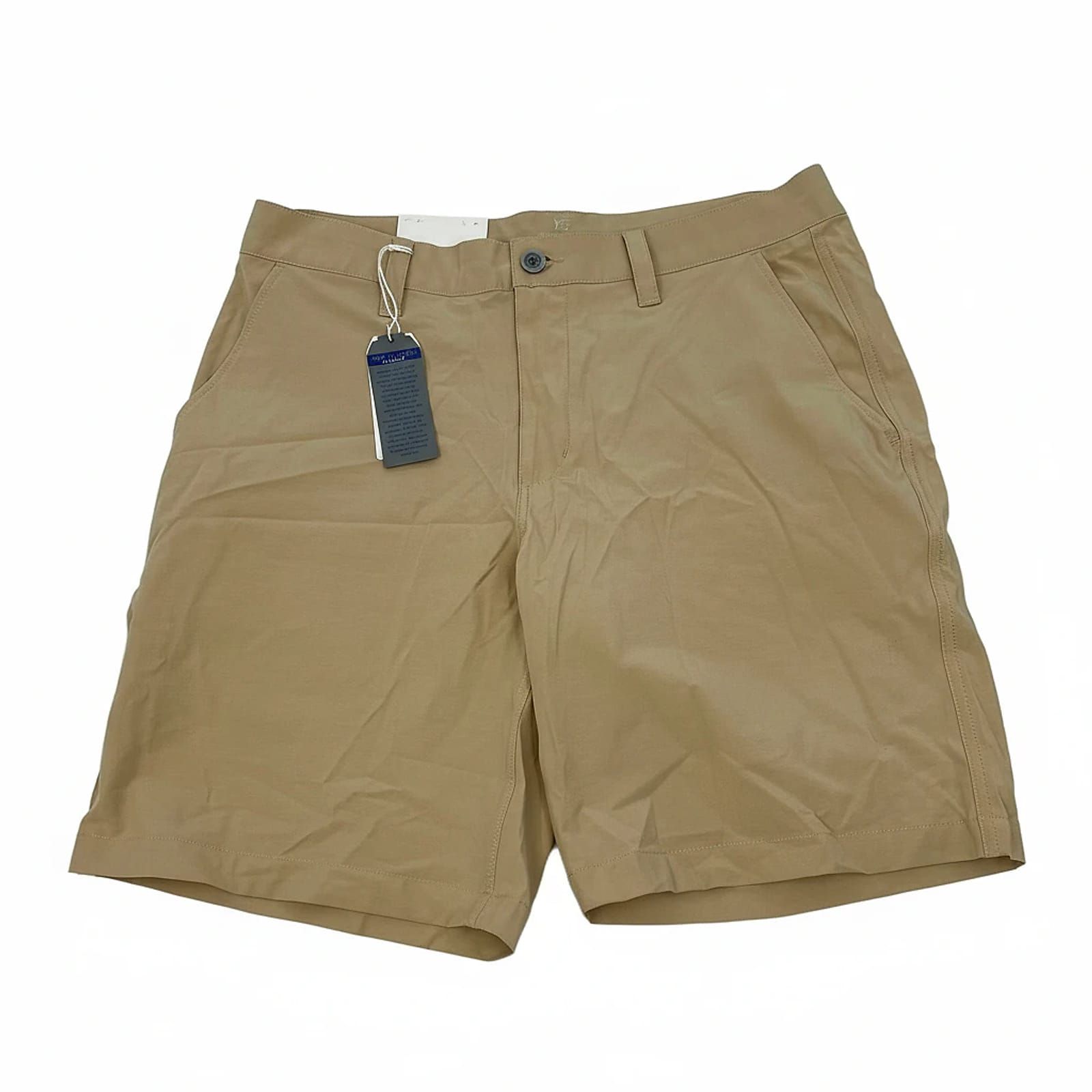Southern Tide Tan Cotton Blend Flat Front Chino Shorts