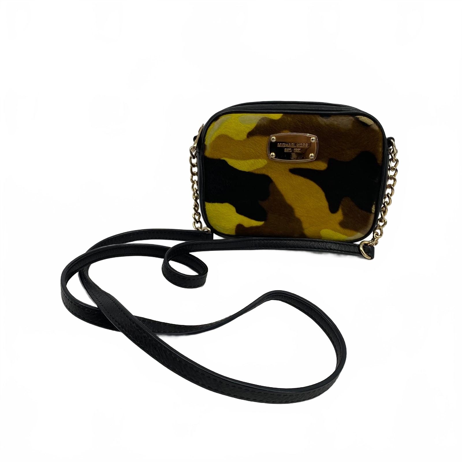 Michael Kors Black Yellow Crossbody Bag