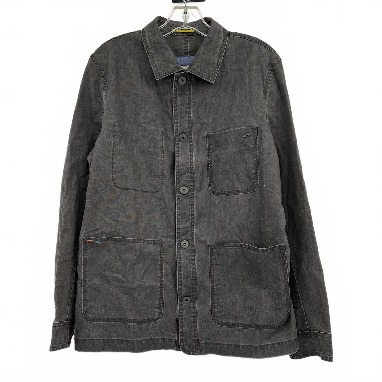 Camel Active Gray Linen Blend Shacket
