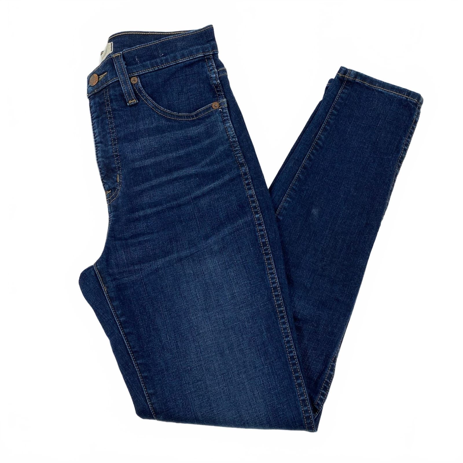 Madewell Dark Wash 10” High-Rise Skinny Jeans