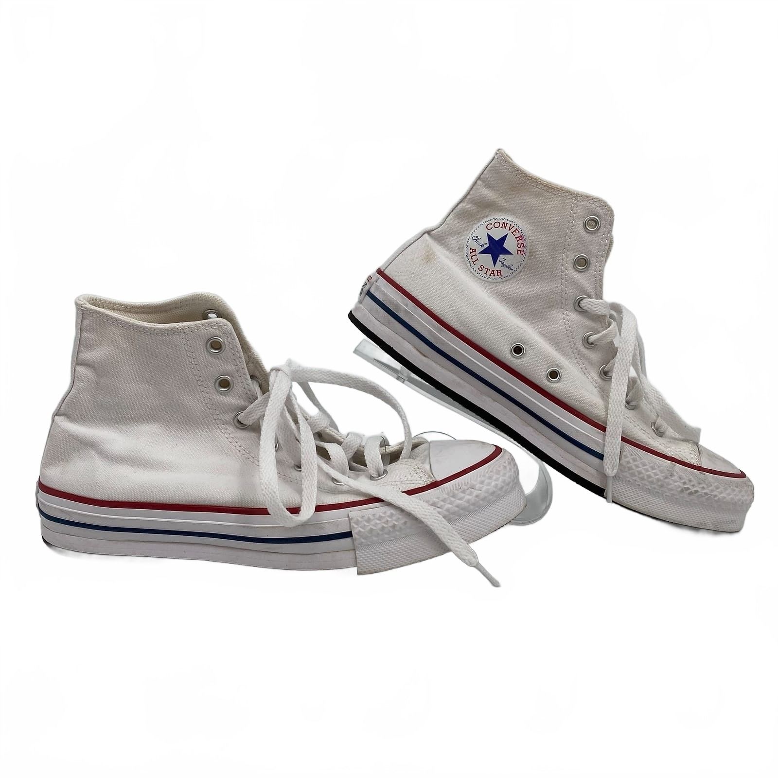 Converse White Platform High Top Sneakers