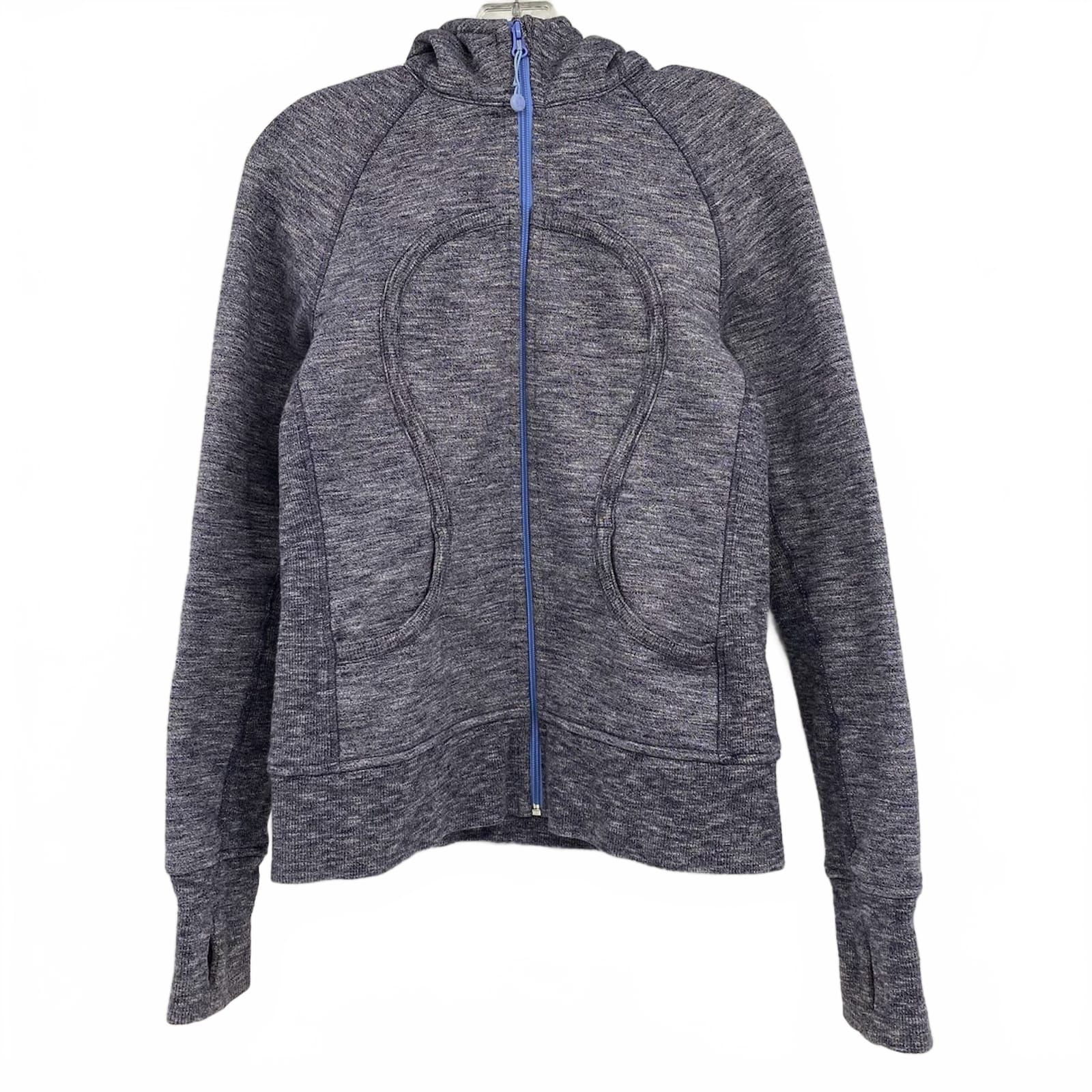 lululemon athletica Blue Zip-Up Hooded Sweatshirt