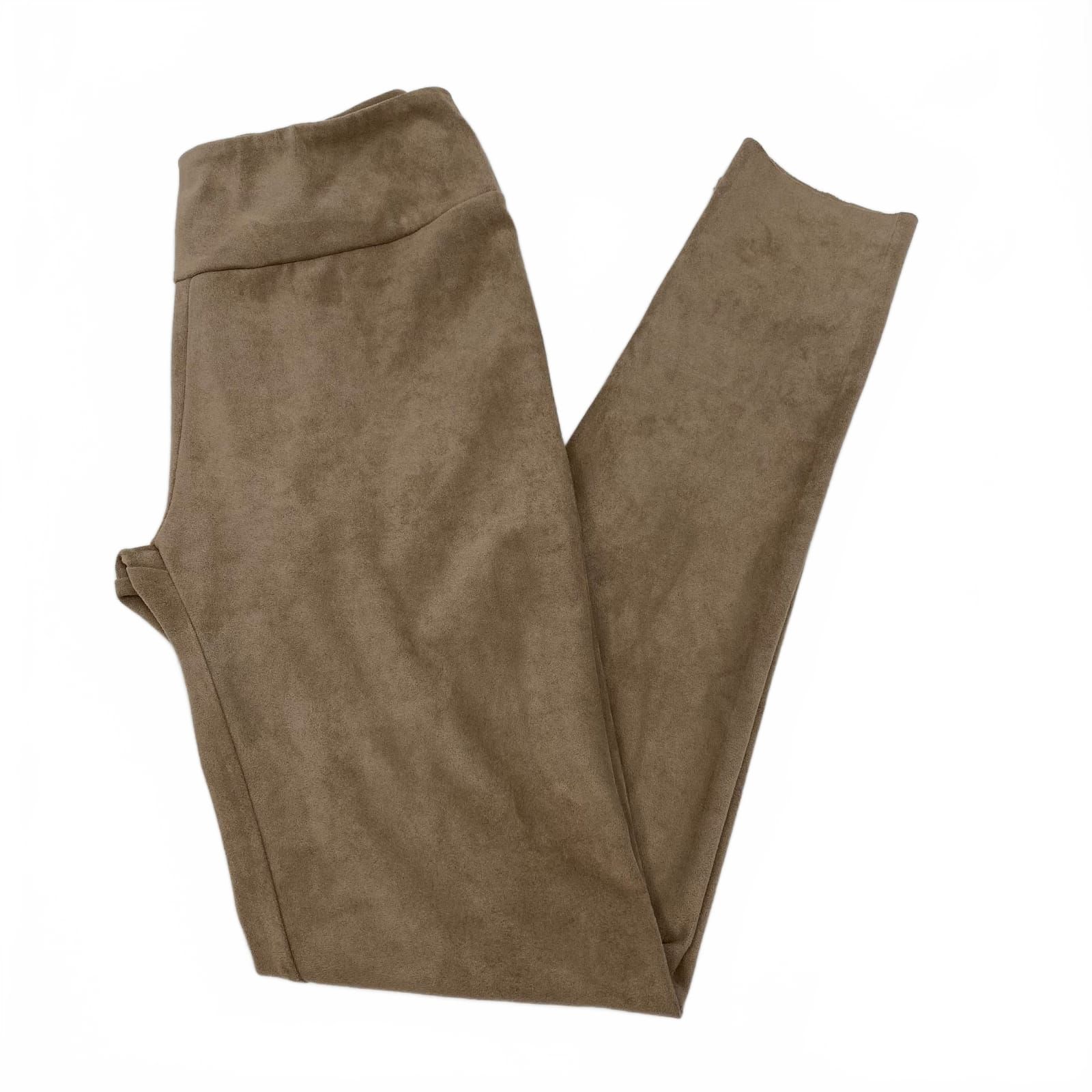 Splendid Beige Faux Suede Ankle Leggings