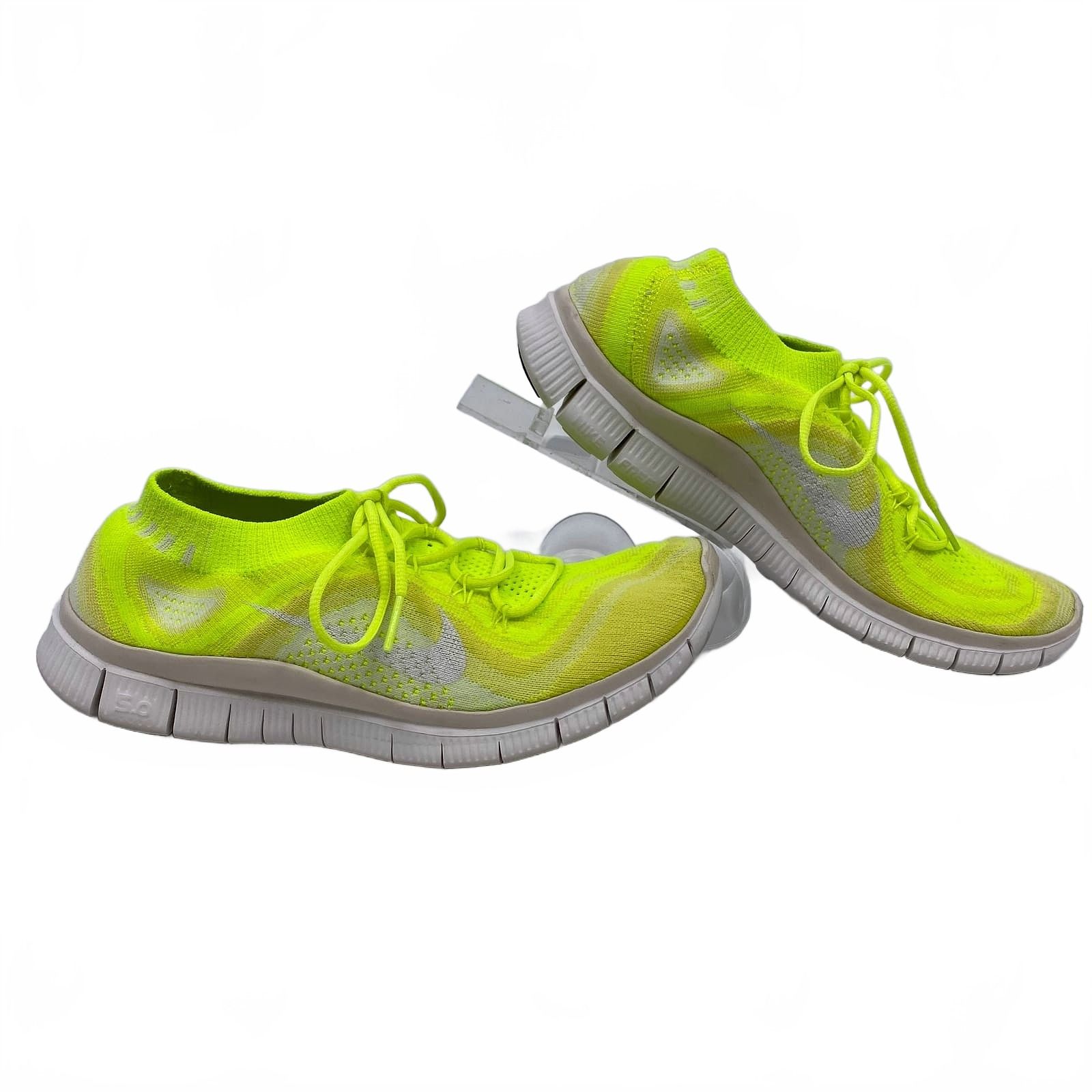 Nike Neon Yellow Flyknit Free 3.0 Sneakers