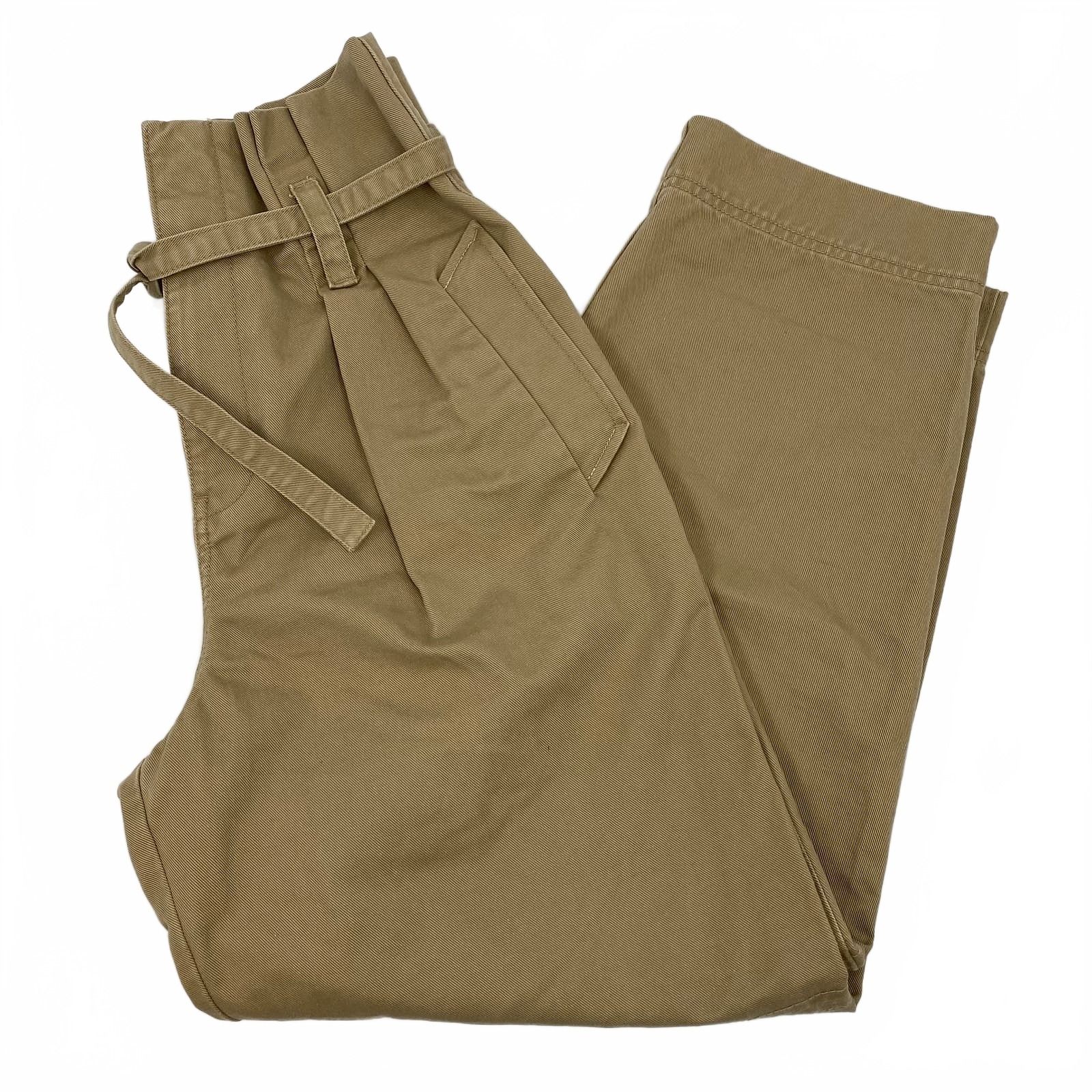 Madewell Tan Tie Waist Wide Leg Pants